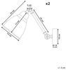 'Mississippi' Wandleuchte 2er Set Graphitgrau und Kupfer Metall mit Schwenkarm verstellbar Glockenförmig Modernes Design Wohnzimmer Schlafzimmer Flur Diele Bild 3
