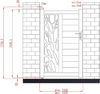 Vente-unique - LABRIT II Side gate Metall Grau - B 4,5 cm x H 164 cm x L 100 cm Bild 2