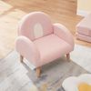 Kindersessel Sorreindi 50x50x45 cm Teddystoff Rosa [en. casa] Bild 5