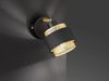 Wandlampe, Stahl Textil, schwarz gold, verstellbar, L 10 cm Bild 2