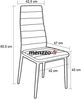 Menzzo Polsterstühle, schwarz, L42,5 x P47 x H95,5 cm Bild 3