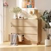 HOMCOM Sideboard mit 6 Schubladen, abgerundeten Kanten (Kommode, 1 St, 100 cm Aufbewahrungsschrank), für Wohnzimmer, Küche, Esszimmer, 100 x 38 x 86 cm, Naturholz Bild 2