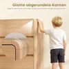 HOMCOM Sideboard mit 6 Schubladen, abgerundeten Kanten (Kommode, 1 St, 100 cm Aufbewahrungsschrank), für Wohnzimmer, Küche, Esszimmer, 100 x 38 x 86 cm, Naturholz Bild 5