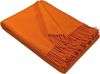 STTS International Wolldecke 100% Schurwolle Wohndecke in versch. Farben 140x200 cm Tagesdecke Schurwolldecke Woll-Plaid Tirol (Orange, 140x200 cm) Bild 2