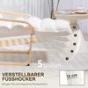 HOMCOM Relaxsessel Lounge-Sessel aus Birkenholz (gepolsterter Relaxsessel mit verstellbarer Fußstütze, 1-St, moderner Sessel für Wohnzimmer), 93-114 x 67 x 105 cm, Weiß Bild 5