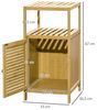 Kleankin Badregal Badezimmerschrank Badschrank mit offenem Fach, Beistellschrank, Aufbewahrungsschrank 1-tlg, Natur, 33 x 36,5 x 67 cm Bild 3