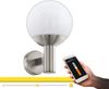 LED Außenwandlampe, Smart Home, Edelstahl, H 31,5 cm Bild 2