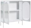 Vitrine SARRE Metall 90 cm 35 cm Weiß Bild 5