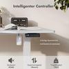 JUMMICO HöHenverstellbarer Schreibtisch Weiß 180x85 cm L-förmiger Schreibtisch Höhenverstellbar Elektrisch,Ergonomie Gaming Tisch mit Haken (Weiß) Bild 5