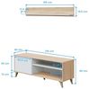 Demeyere Aufbewahrungsschrank für Wohnzimmer – 2 Türen zum Öffnen, braun, L 79,7 x P 35,1 x H 104,2 cm Bild 3
