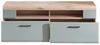 Lowboard >Kathlin< 2 Schübe, schilfgrün / Eiche Dekor - 140x51x47 (BxHxT) Bild 3