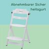 Bebeconfort Timba mit Kissen, Holzhochstuhl, Höhenverstellbar, ab einem Alter von 6 Monaten bis 10 Jahren, bis 30 kg, White Bild 3