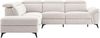 Vente-unique - CADILO Sofa Stoff Beige - B 221 cm x H 83 cm x L 279 cm Bild 3