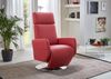 Cavadore TV-Sessel Cobra / Fernsehsessel mit Liegefunktion, Relaxfunktion / Stufenlos verstellbar / Ergonomie M / Belastbar bis 130 kg / 71 x 110 x 82 / Echtleder Rot Bild 2