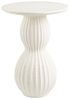 Beistelltisch >Newtown< in Weiss / creme, Zement / Glasfaser - 40x55x40 (BxHxT) Bild 3