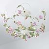 Licht-Erlebnisse Deckenleuchte ROSE, ohne Leuchtmittel, Deckenlampe Weiß Rosa Metall Glas Floral Küche Esszimmer Lampe Bild 3