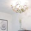Licht-Erlebnisse Deckenleuchte ROSE, ohne Leuchtmittel, Deckenlampe Weiß Rosa Metall Glas Floral Küche Esszimmer Lampe Bild 2