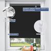 Verdunkelungsrollo Klemmrollos für Fenster Schwarz B60 x H160 cm Thermorollo Sichtschutz Sonnenschutz Rollo inne ohne Bohren Bild 5