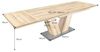 riess-ambiente Esstisch MONTREAL 90cm natur (Einzelartikel, 1-St), ausziehbar · V-Gestell · bis 12 Personen · Industrial Design Bild 3