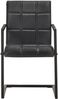 vidaXL Freischwinger 2 Stk. Schwarz Echtleder [321852] Bild 4