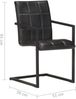 vidaXL Freischwinger 2 Stk. Schwarz Echtleder [321852] Bild 2