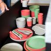 Koziol Tiefer Teller 4er-Set Connect Plate, Suppenteller, Schalen, Kunststoff-Holz-Mix, Nature Wood, 24 cm, 7143702 Bild 5
