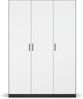 Rauch Möbel Allrounder Schrank Drehtürenschrank Kleiderschrank Weiss/Grau, 3-türig, inkl. 8 Einlegeböden, BxHxT 136 x 39 x 41 cm Bild 4