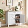 HOMCOM Sideboard Aufbewahrungsschrank Wohnzimmer (Beistellschrank, 1 St, 1), Landhausstil, große Schublade, höhenverstellbares Regal Bild 2