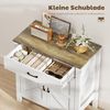 HOMCOM Sideboard Aufbewahrungsschrank Wohnzimmer (Beistellschrank, 1 St, 1), Landhausstil, große Schublade, höhenverstellbares Regal Bild 4
