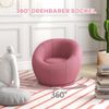 HOMCOM Sessel Drehbarer Polstersessel (Armlehnensessel, 1-St, Einzelsofa), Rosa 60 x 56 x 48 cm Bild 5