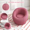 HOMCOM Sessel Drehbarer Polstersessel (Armlehnensessel, 1-St, Einzelsofa), Rosa 60 x 56 x 48 cm Bild 4