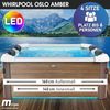 BRAST 'MSpa Oslo' Whirlpool mit LED-Beleuchtung, für 6 Personen, Sapphire & Amber mit Fester Außenwand, 160x160x65 cm Bild 2