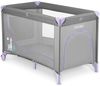 Ricokids Reisebett Baby Mit Matratze 125 x 65 x 78 cm Kinderreisebett Babybett Bis 15 kg 2 Räder Mit Bremsen Abnehmbarer Seiteneingang Transporttasche Faltbar Kompakt Hellgrau Lavendel Bild 2