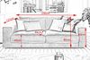 KAWOLA Sofa MADELINE 2-Sitzer Cord taupe 85 x 127 x 230 cm Bild 3