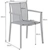 riess-ambiente Gartenstuhl STUDIO ITALIA salbei · wetterfester Stapelstuhl für In-/Outdoor (Einzelartikel, 1 St), pflegeleichter Balkonstuhl · leichtes Design · stabil · für Terrasse Bild 3