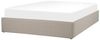 Polsterbett Leinenoptik beige mit Bettkasten hochklappbar 160x200 cm DINAN Bild 4