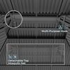 JUMMICO Pavillon wasserdicht, winterfest, Hardtop mit Doppeldach, Vorhängen & Moskitonetzen, Grau, 3,65 x 4,85 m Bild 4