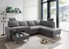 Wohnlandschaft >Pris< U-Form, Funktionen, Cord grau - 153x305x75x200 (LxBxHxT) Bild 3