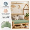 Laleni Basic Spannbettlaken Stubenwagen rechteckig 42x81 cm - Oeko-Tex Zertifiziert, 100% Baumwolle, atmungsaktives Spannbetttuch Jersey Baby, 150 g/m², Summer Green - Grün Bild 4