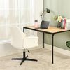 39F FURNITURE DREAM Ergonomischer Sessel, skandinavisch, um 360° drehbar, höhenverstellbar, Boucle-Stoff, weich, Weiß, 66 x 63 x 82-94 cm, Bouclette Bild 4