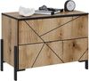 Nachttisch Hatto Eiche 78 x 55.2 cm mit 2 Schubladen Vicco Bild 5