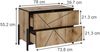 Nachttisch Hatto Eiche 78 x 55.2 cm mit 2 Schubladen Vicco Bild 3