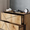 Nachttisch Hatto Eiche 78 x 55.2 cm mit 2 Schubladen Vicco Bild 4