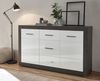 Sideboard Briard in weiß Hochglanz und grau Stone 164 x 97 cm Bild 5