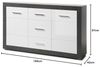 Sideboard Briard in weiß Hochglanz und grau Stone 164 x 97 cm Bild 3