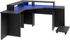 FORTE Tezaur Schreibtisch, Holzwerkstoff, Schwarz, 160 x 91,1 x 160 cm Bild 4