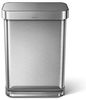 simplehuman CW2023 55 l Rechteckig Edelstahl Edelstahl Terrasse Edelstahl Bild 3