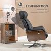 HOMCOM Relaxsessel Relaxsessel mit Hocker, mit Liegefunktion (Liegestuhl mit Fußbank, 2-St), bis 150 kg belastbar, Schwarz Bild 4