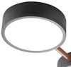 LED Deckenleuchte, schwarz, Holz-Optik, dimmbar, L 45 cm Bild 5