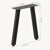 Tischgestell Mariager 2er-Set Stahl 40x37,5 cm Schwarz [en. casa] Bild 3
